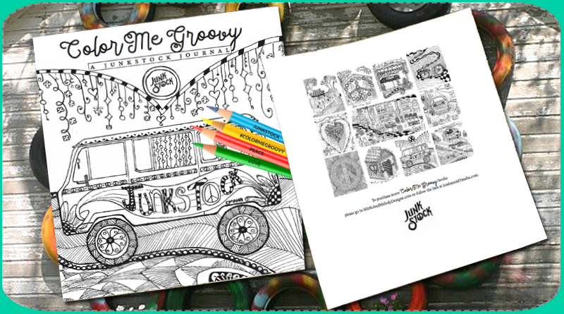 Color Me Groovy – A Junkstock Coloring, Journaling book